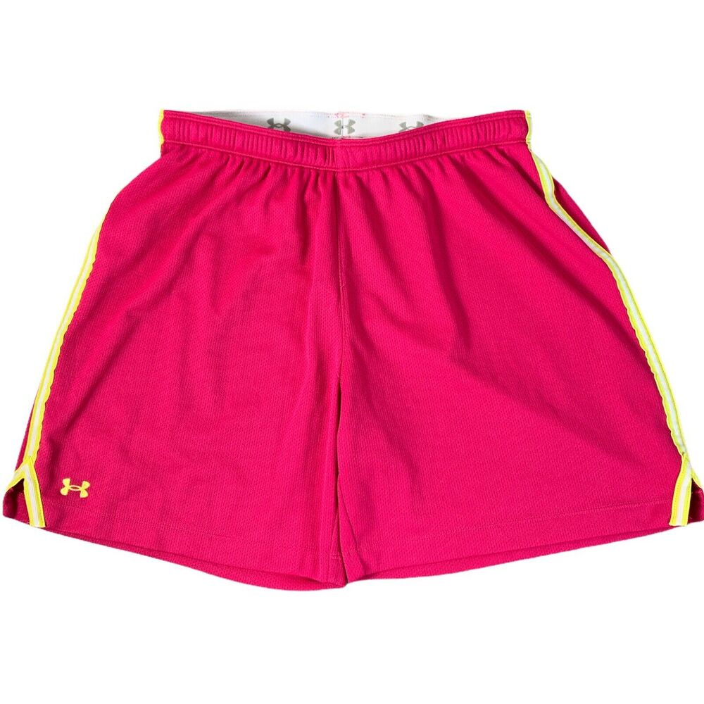 Under Armour Loose Womens Running Loose Fit HeatGear Shorts Pink Size Small
